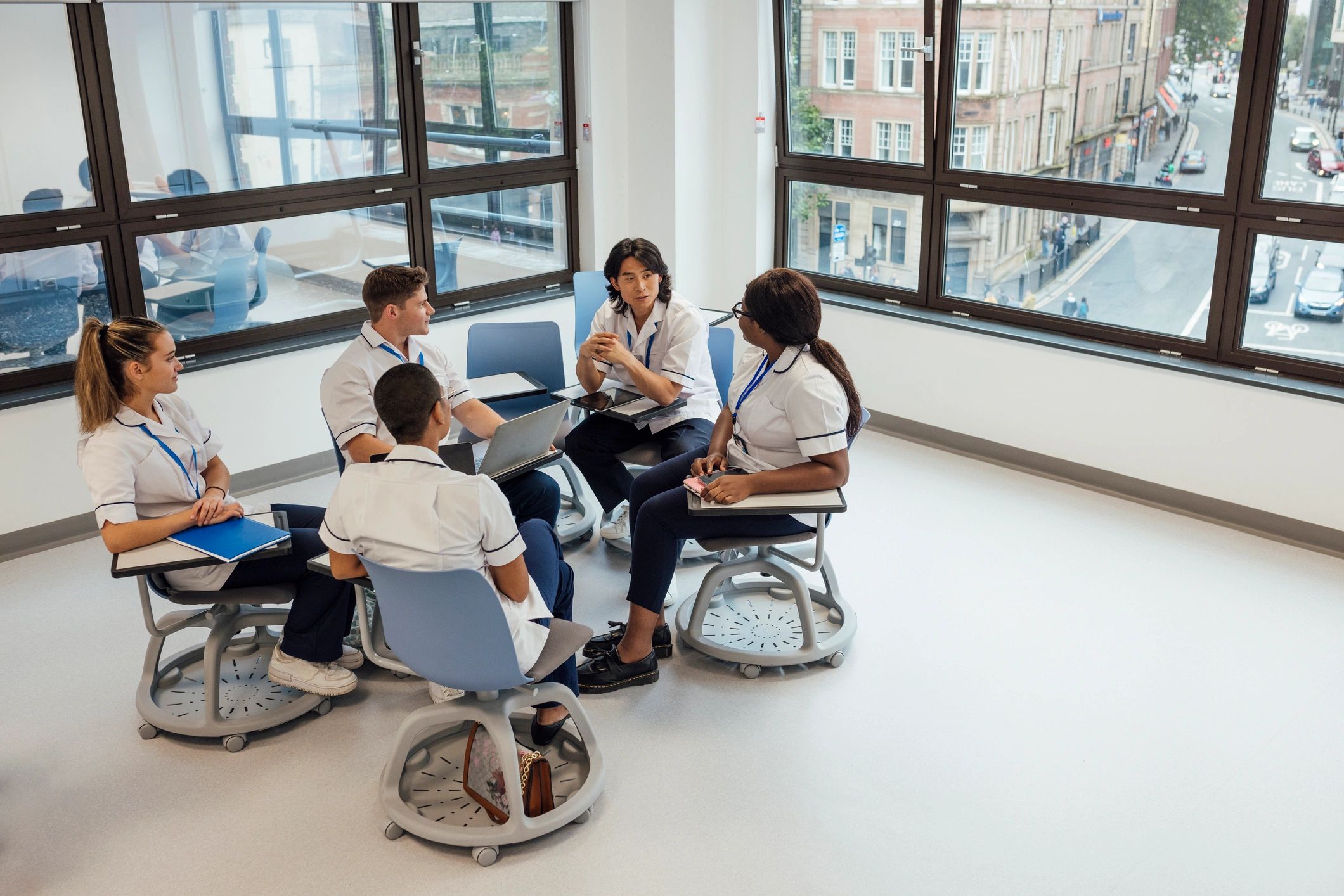 Medical team collaborating in a hospital setting